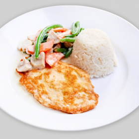 Филе куриное с овощами и рисом(СРЕДА)