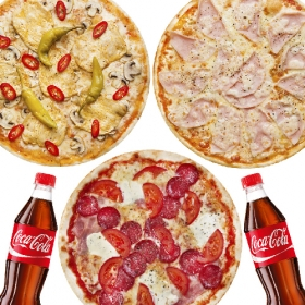 Акция "3+2 Coca-Cola" тонкое тесто
