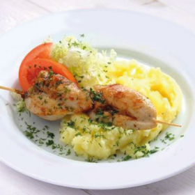 Запеченные куриные бедрышки с пюре (ВТОРНИК)