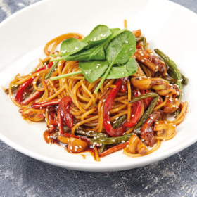 Паста со свининой в соусе терияки,Спагетти