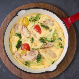 Киш с курицей и брокколи